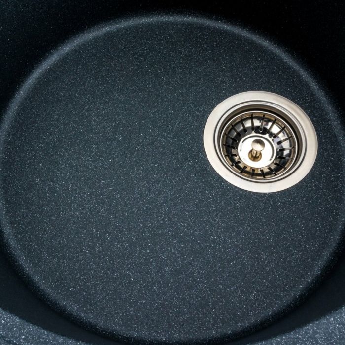 Гранитная мойка для кухни Platinum 5847 ONYX матовая (антрацит)
