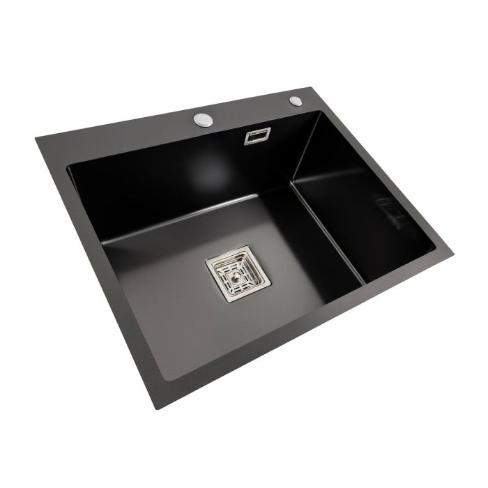 Кухонная мойка Platinum Handmade 60*50 (600x500x230 мм) PVD черная HSB