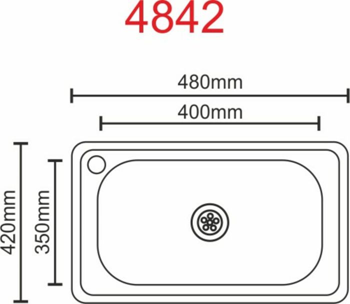 Кухонная мойка из нержавеющей стали Valeso 4842 ДЕКОР (0,6/160 мм)