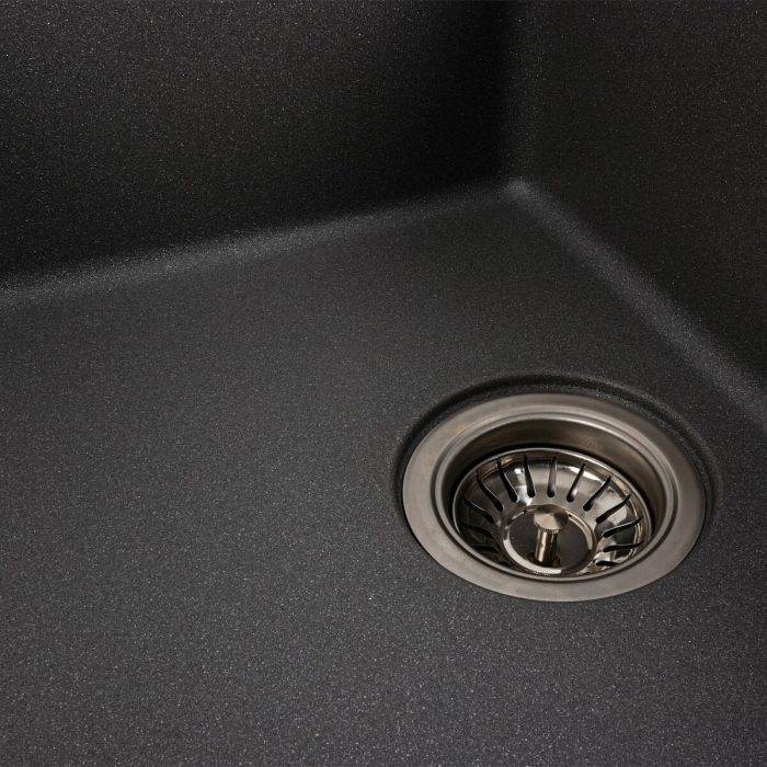Гранитная мойка для кухни Platinum 6250 ZIRKONE матовый Серый муссон, R