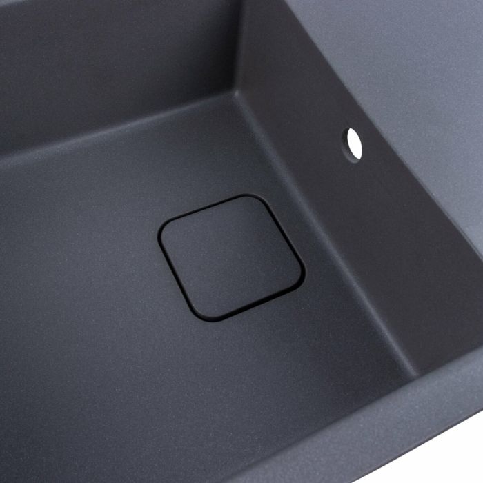 Гранитная мойка для кухни VALESO 7850 CUBE матовая Серый муссон