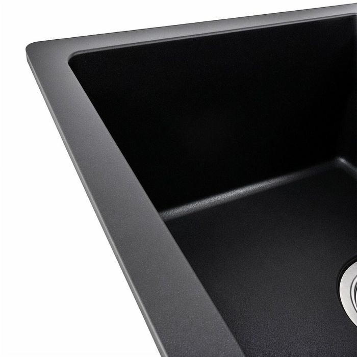 Гранитная мойка для кухни Platinum 6250 ZIRKONE матовая Черная, L