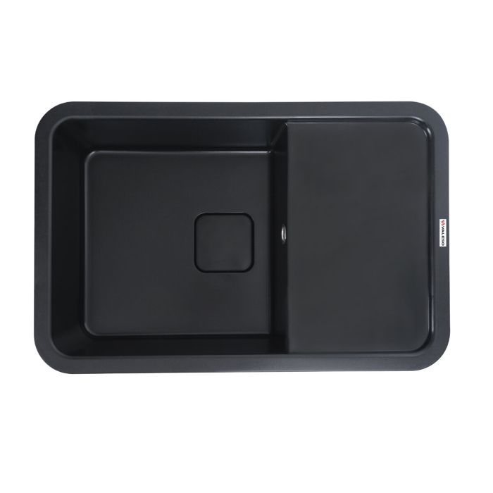 Гранитная мойка для кухни VALESO 7850 CUBE матовая Черная, L