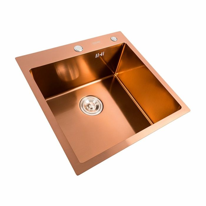 Кухонная мойка Platinum Handmade PVD медь 500x500x220 (3,0/1,5 мм + дозатор в комплекте)