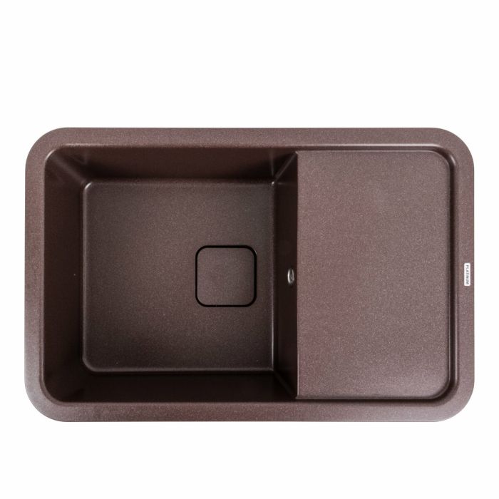 Гранитная мойка для кухни Platinum 7850 CUBE матовая Мокко, L