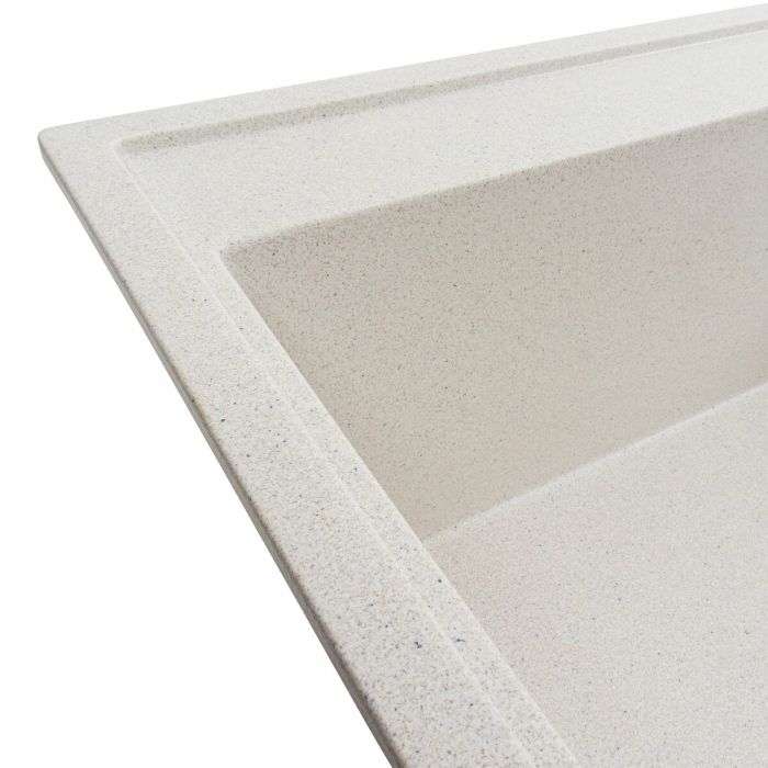 Гранітне миття для кухні Platinum 7950 AZURIT матова Біла в крапку