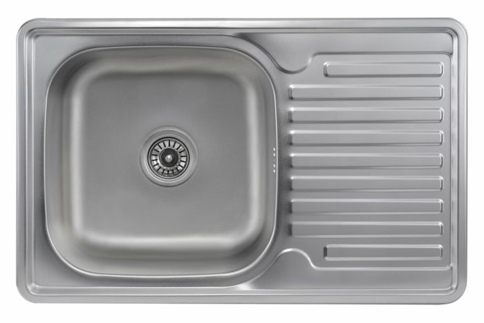 Кухонна мийка із нержавіючої сталі Platinum САТИН 7850 (0,8/180 мм), L
