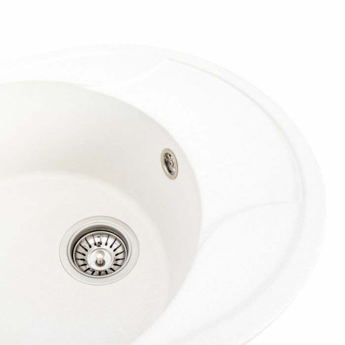 Гранитная мойка для кухни Platinum 5847 ONYX матовая (белая)
