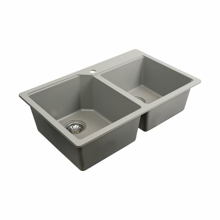 Гранітне миття для кухні Platinum 7850 HARMONY матова Сірий металік, R