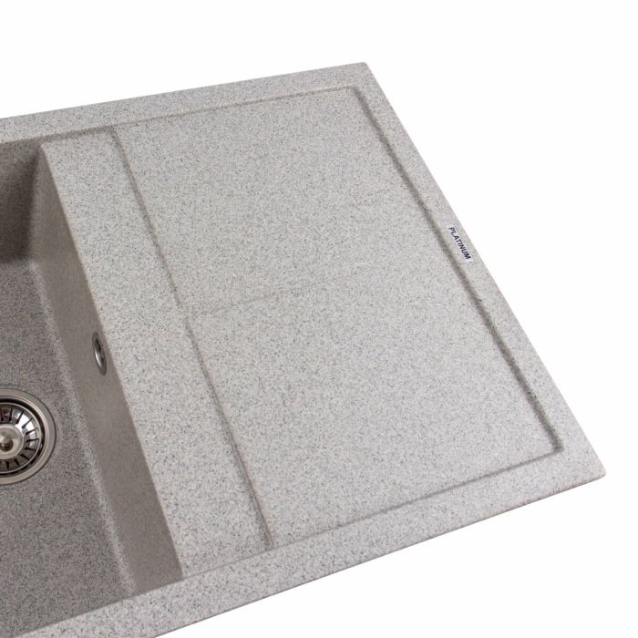 Гранитная мойка для кухни Platinum 7950 Selena матовая Серая
