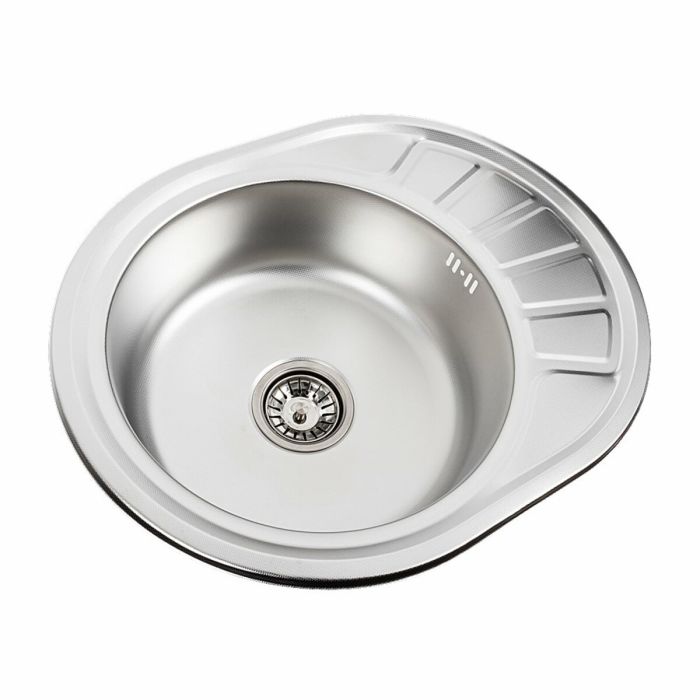 Кухонна мийка з нержавіючої сталі Platinum ДЕКОР 5745 (0,6/170 мм), L
