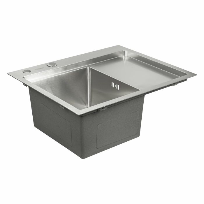 Кухонная мойка Platinum Handmade 580х480х220 L нержавеющая сталь (толщина 3,0/1,5 мм + дозатор в комплекте), R