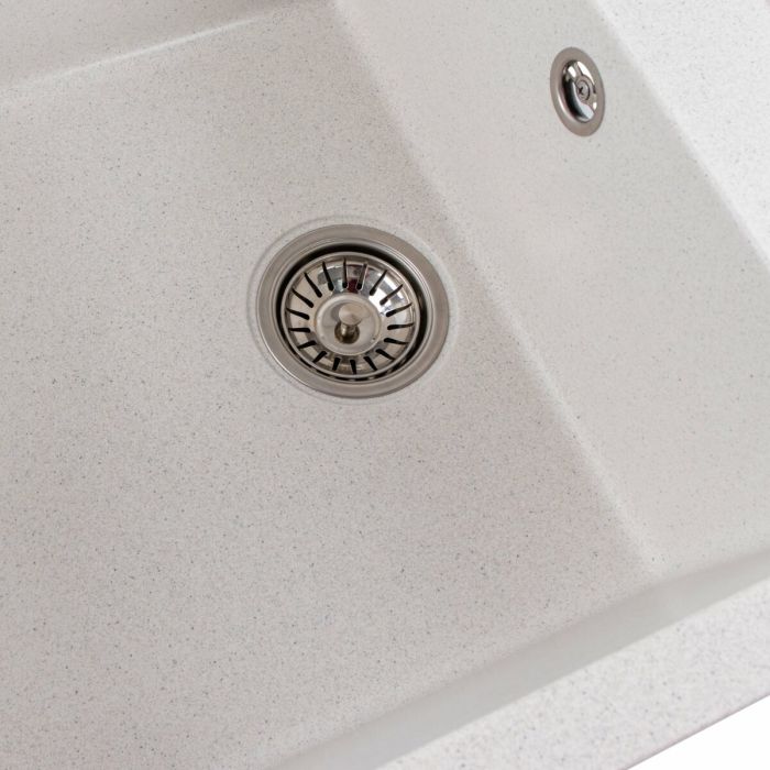 Гранітне миття для кухні Platinum 7950 Selena матова Біла в точку, R