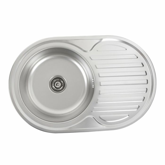 Кухонна мийка з нержавіючої сталі Platinum ДЕКОР 7750 (0,6/170 мм), L