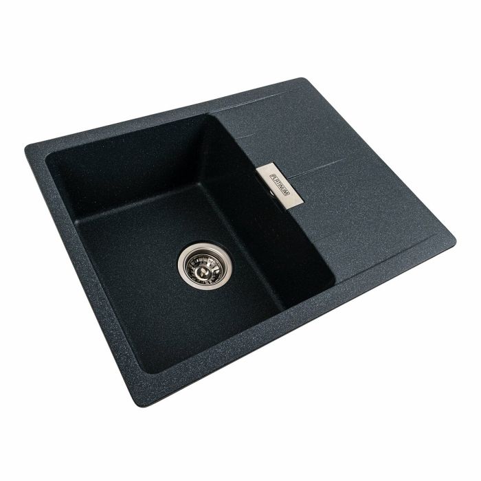 Гранітне миття для кухні Platinum 6250 ZIRKONE матовий Антрацит
