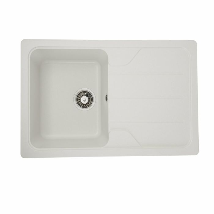 Гранітна мийка для кухні Platinum 7850 VERONA матова Біла, R