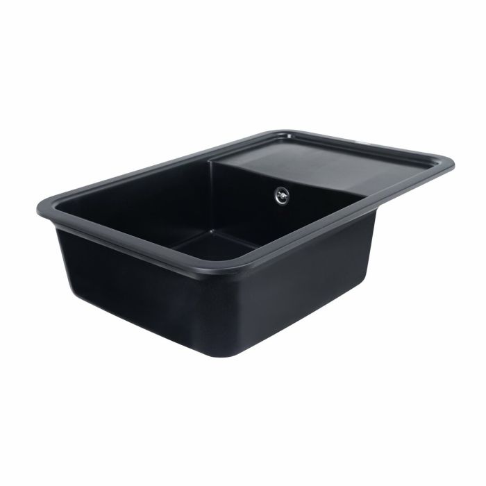 Гранитная мойка для кухни Platinum 7850 CUBE матовая Черная, L