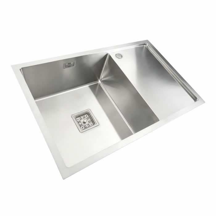 Кухонна мийка Platinum Handmade нержавіюча сталь 78*50 L (один отвір, квадратний сифон, 3,0/1,0 мм)