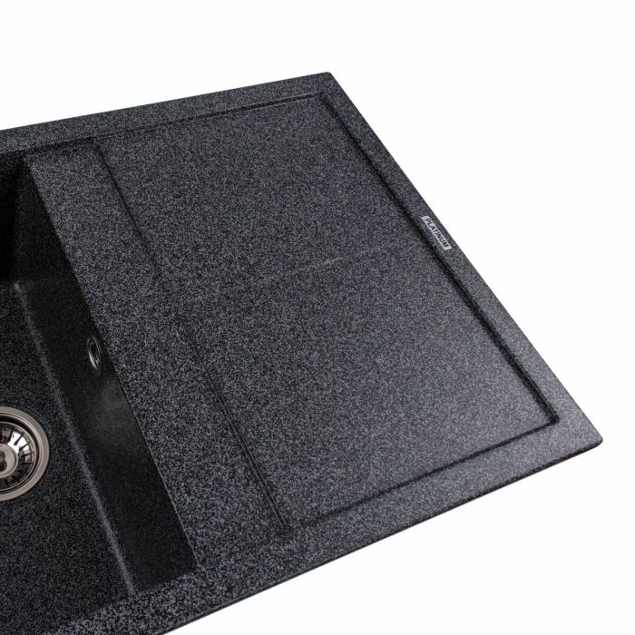 Гранитная мойка для кухни Platinum 7950 Selena матовая Графит, L