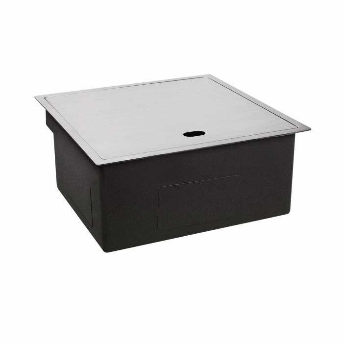 Кухонна приховане миття Platinum Handmade PVD чорна 500x500x220 (змішувач у комплекті)