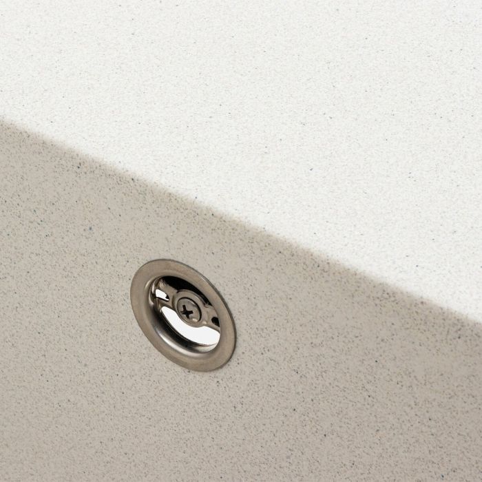 Гранітне миття для кухні Platinum 7950 AZURIT матова Біла в крапку