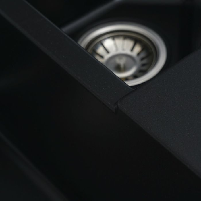 Гранитная мойка для кухни Platinum 9950 PANDORA матовая Черная