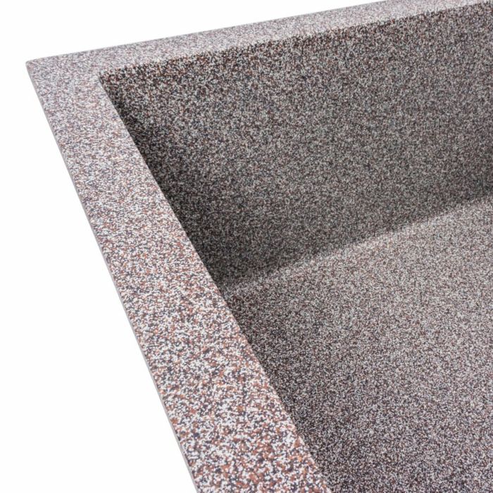 Гранитная мойка для кухни VALESO 7843 SOLID матовый Микс