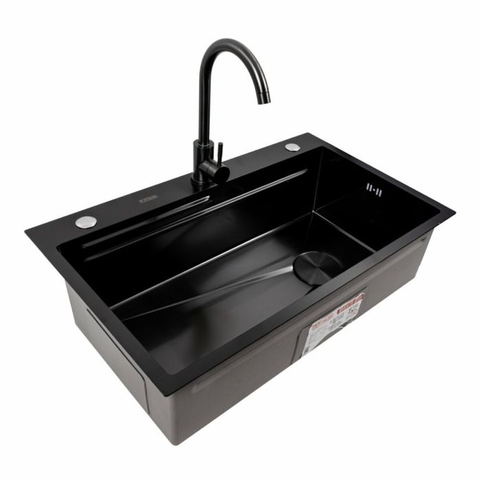 Мийка кухонна чорна PVD CM 75*46B Platinum Handmade
