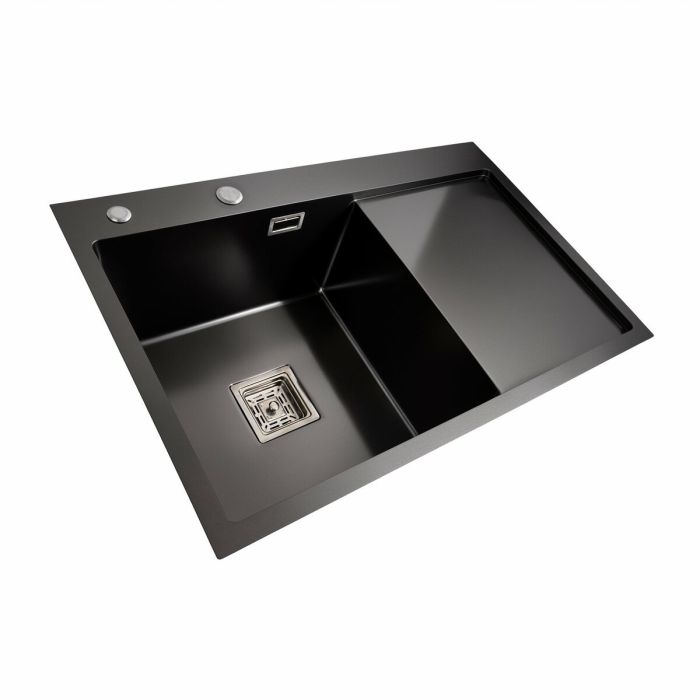 Кухонная мойка Platinum Handmade 78*50В L PVD черная, (толщина 3.0/1.0 мм)