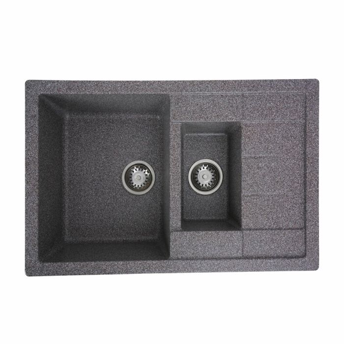 Гранитная мойка для кухни Platinum 7850W TOSKANA матовая Микс, R