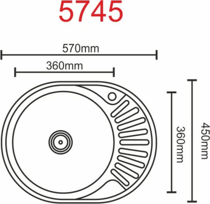 Кухонная мойка из нержавеющей стали Platinum ДЕКОР 5745 (0,8/180 мм), R