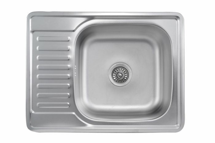 Кухонная мойка из нержавеющей стали Platinum 6550 САТИН (0,8/180 мм), L
