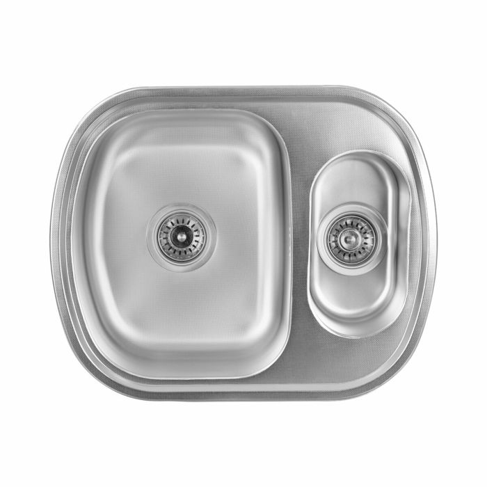 Кухонная мойка из нержавеющей стали Platinum ДЕКОР 6049D (0,8/180 мм), L