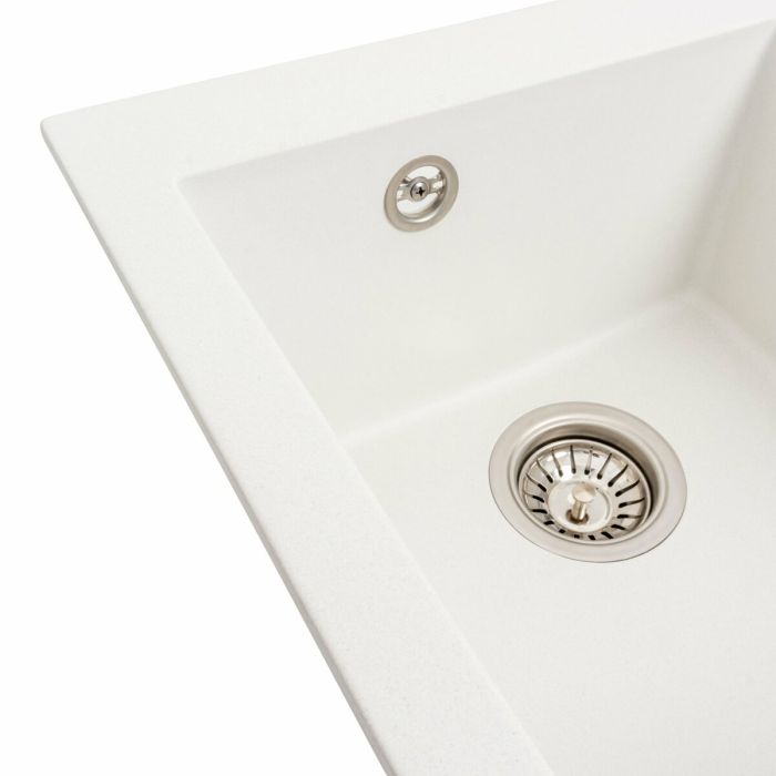 Гранитная мойка для кухни Platinum 4150 SOKIL матовая (белая), ЦЕНТР