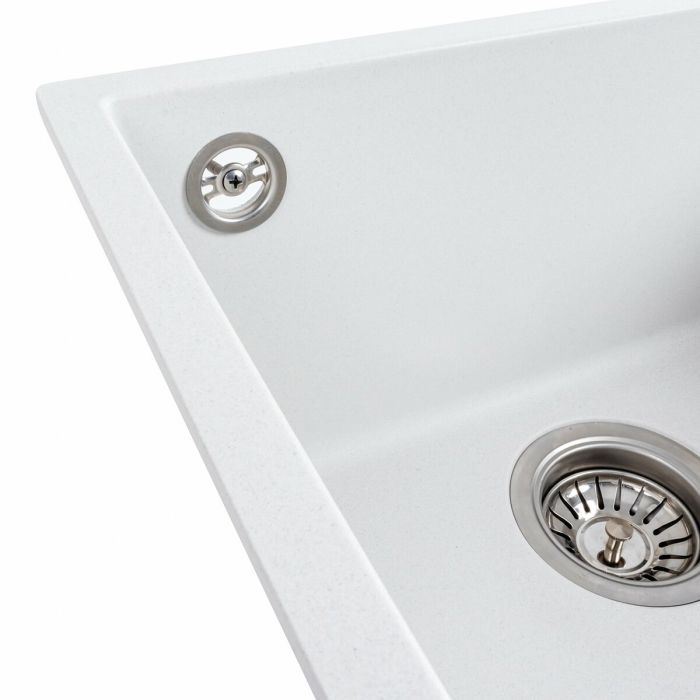 Гранітне миття для кухні Platinum 4040 RUBA матове біле