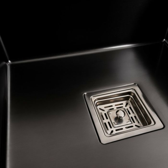 Кухонная мойка Platinum Handmade 78*50В L PVD черная, (толщина 3.0/1.0 мм)