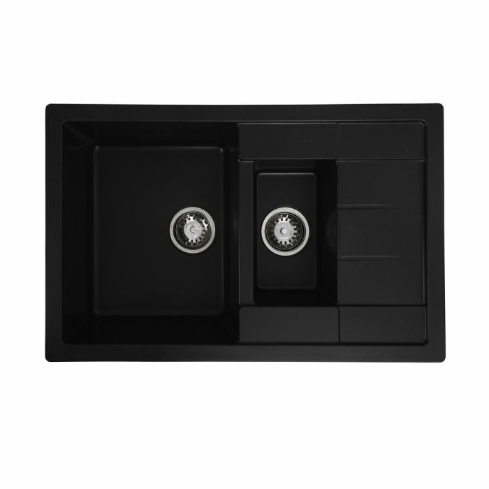 Гранитная мойка для кухни Platinum 7850W TOSKANA матовая Черная, L