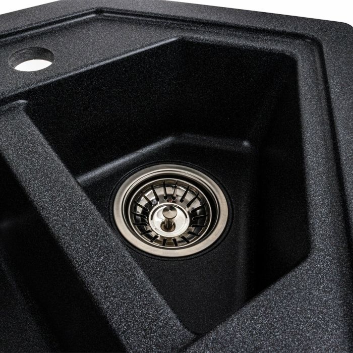 Гранітне миття для кухні Platinum 9950 PANDORA матовий Карбон