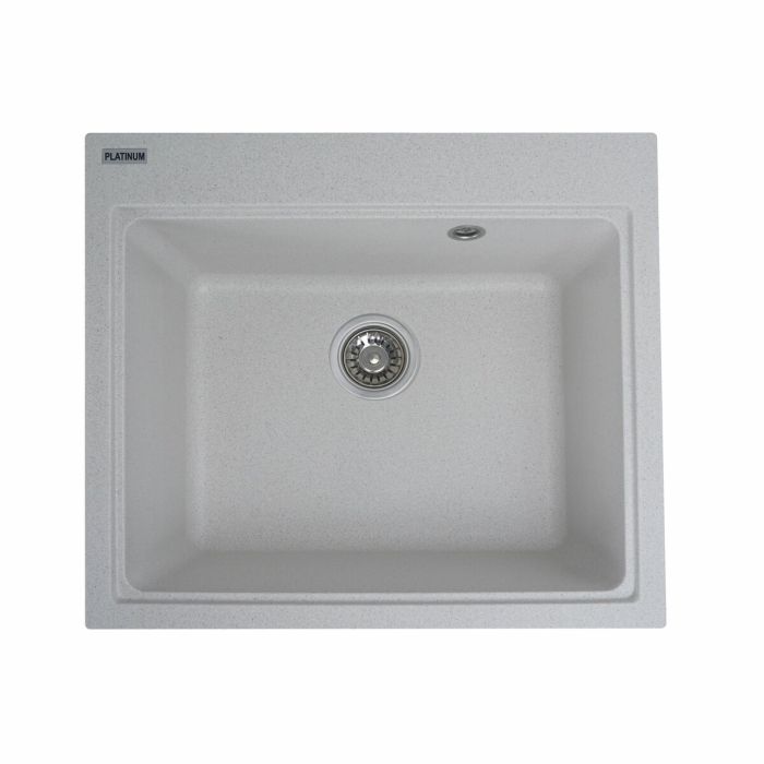 Гранітне миття для кухні Platinum 5852 VESTA матове Біле в точку, R
