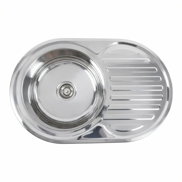 Кухонная мойка из нержавеющей стали Platinum 7750 ПОЛИРОВКА (0,8/180 мм), R