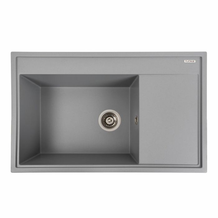 Гранітне миття для кухні Platinum 7950 AZURIT матовий Сірий металік, L