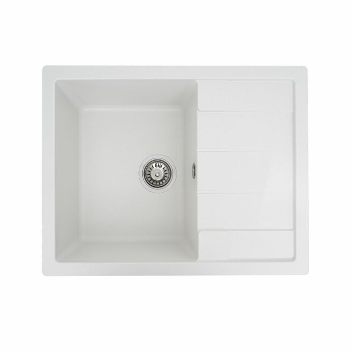 Гранітна мийка для кухні Platinum 6550 INTENSO матова Біла, R
