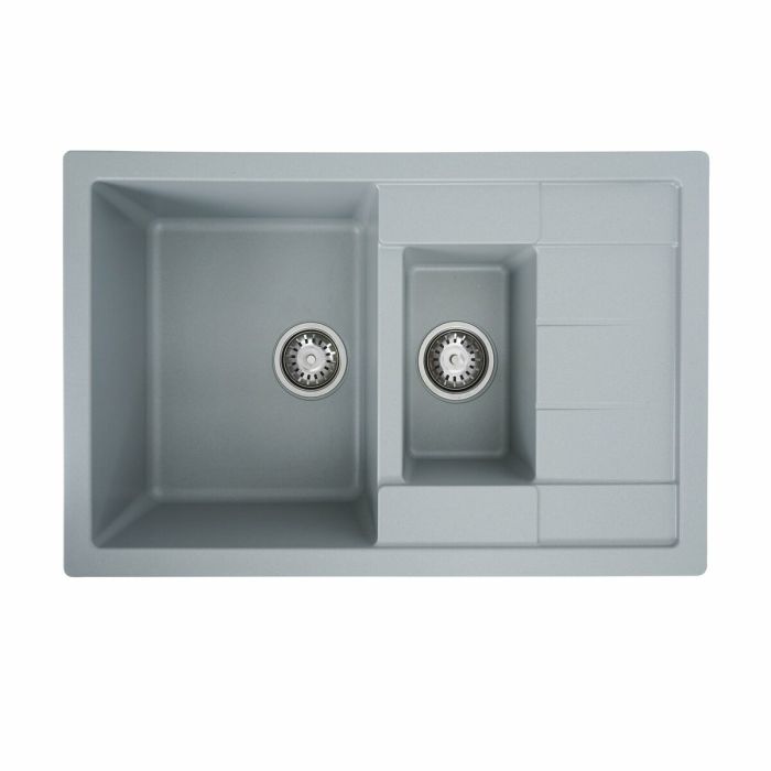 Гранитная мойка для кухни VALESO 7850W TOSKANA матовая Серый металлик