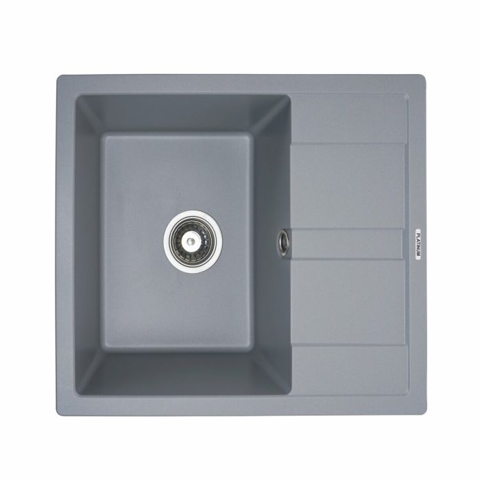 Гранітне миття для кухні Platinum 5851 ARIA матова Сірий металік