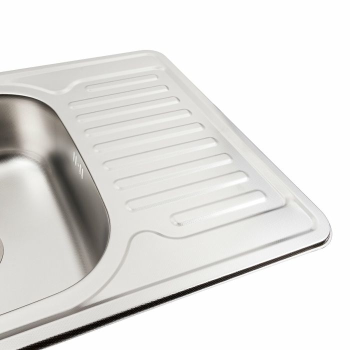 Кухонная мойка из нержавеющей стали Platinum 7050 ДЕКОР (0,8/180 мм), R