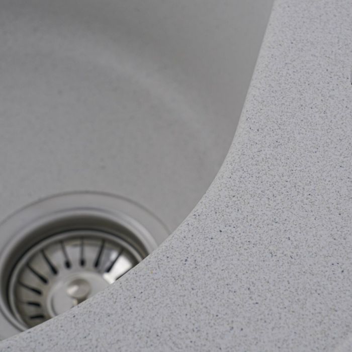 Гранітне миття для кухні Platinum 510 LUNA матова Біла в крапку