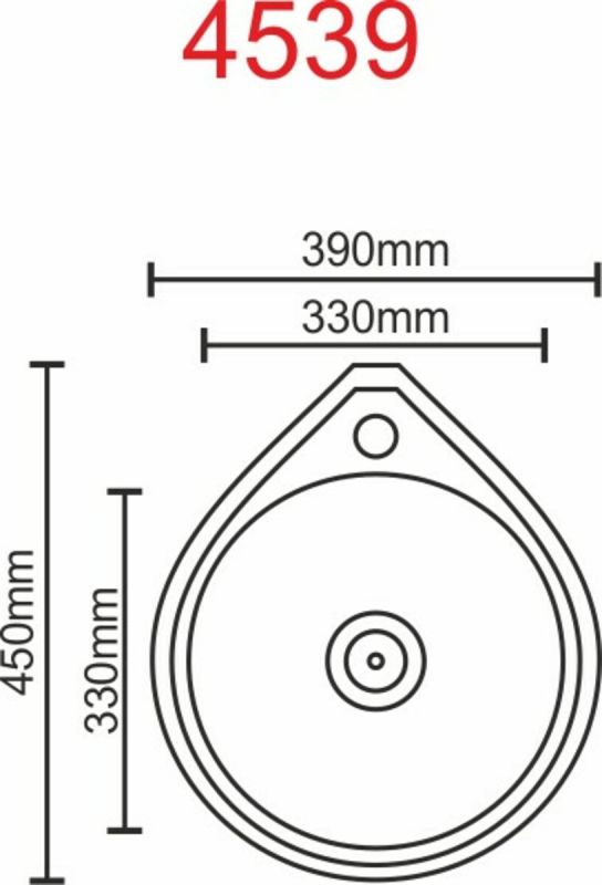 Кухонная мойка из нержавеющей стали Platinum ДЕКОР 4539 (0,6/170 мм)