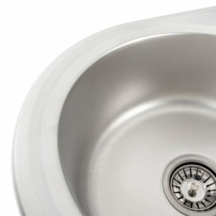 Кухонна мийка з нержавіючої сталі Platinum ДЕКОР 5844 (0,8/180 мм), R