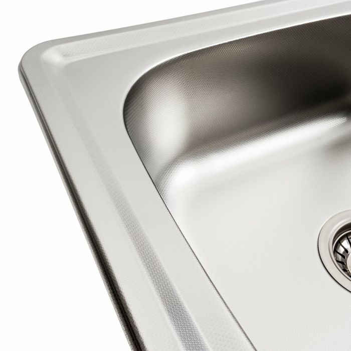 Кухонна мийка з нержавіючої сталі Platinum 7050 ДЕКОР (0,8/180 мм), L