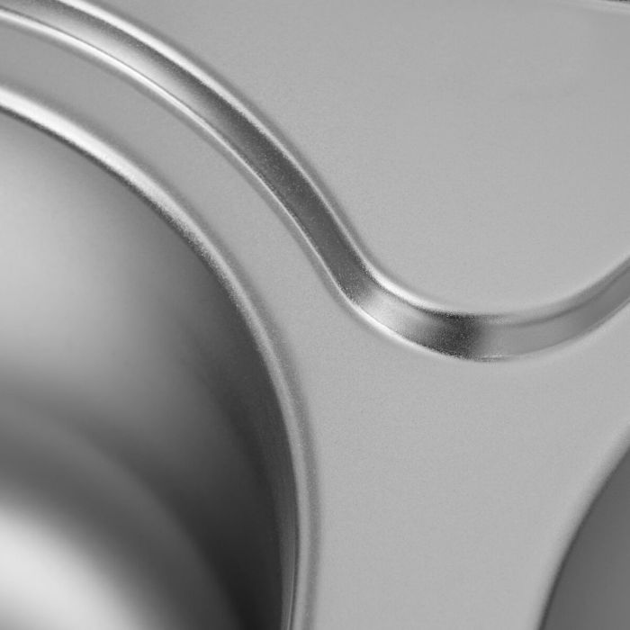 Кухонна мийка із нержавіючої сталі прямокутна Platinum ДЕКОР 7848D (0,8/180 мм)